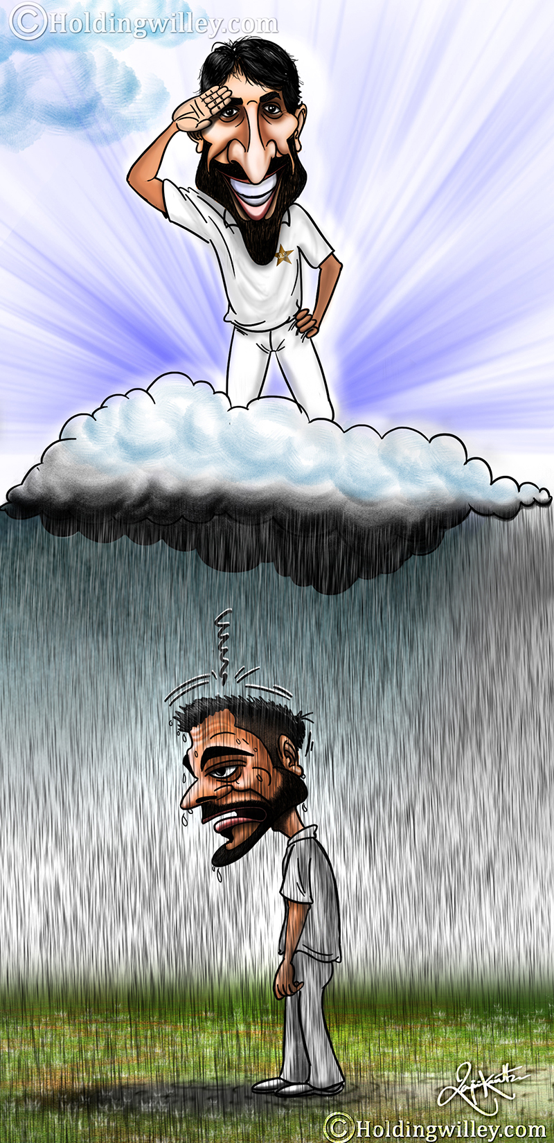 Misbah Ul Haq cartoon, virat kohli cartoon