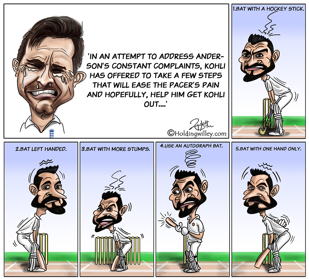 James Anderson Kohli Cartoon