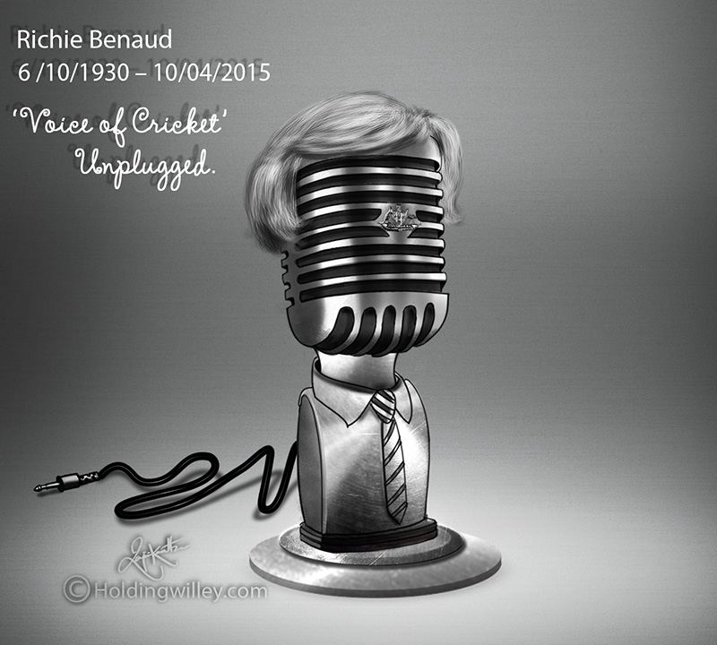 Richard Benaud Commemoration Cartoon