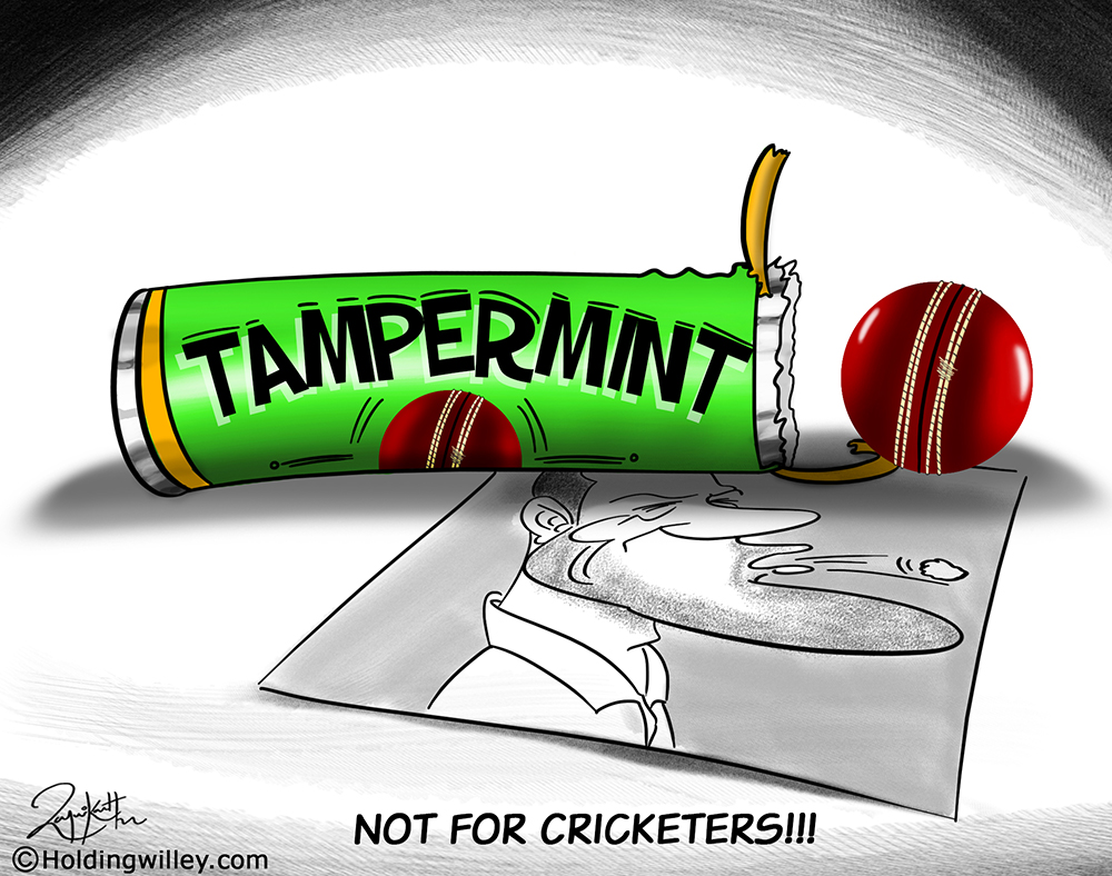 Faf du Plessis ball tampering cartoon